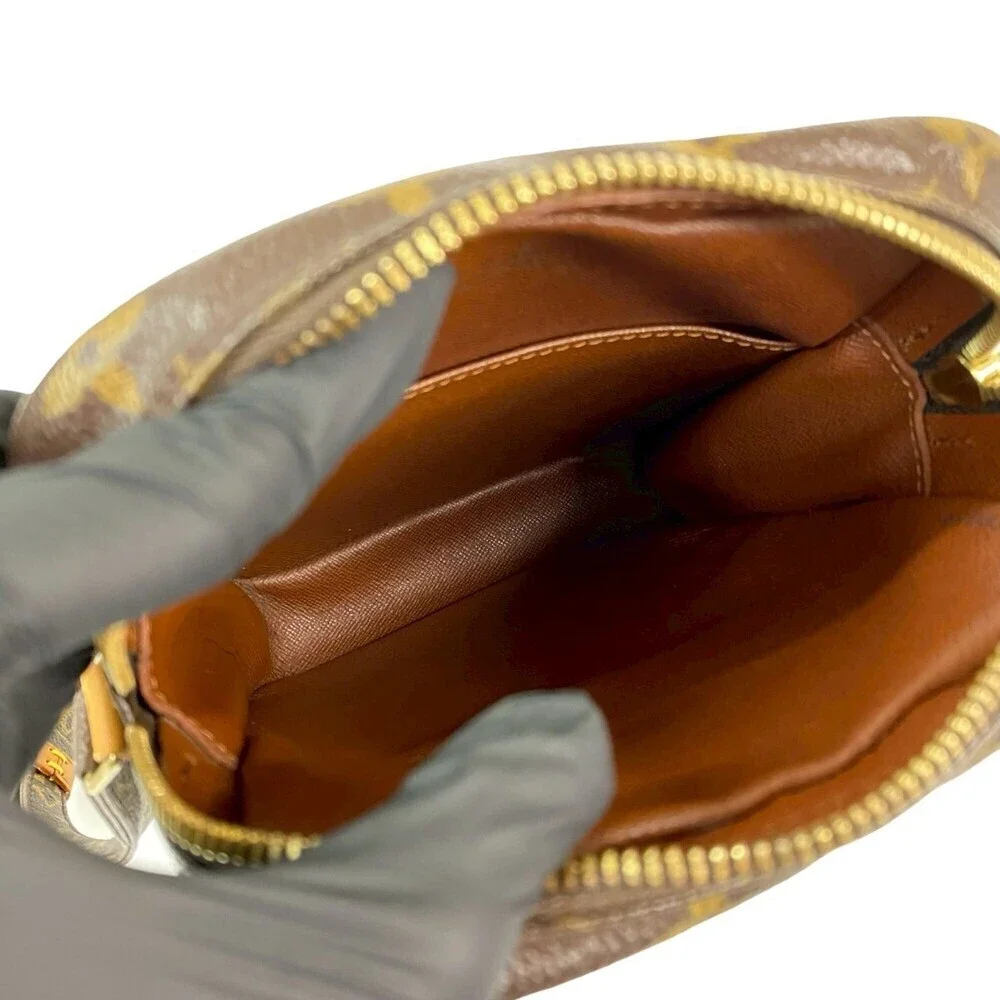 LOUIS VUITTON Brown Monogram Leather Pochette Shoulder Bag